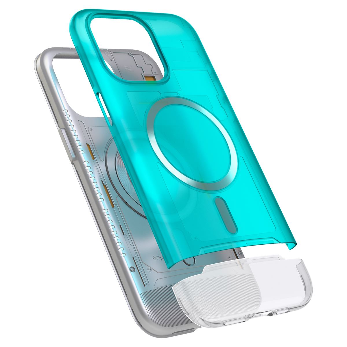 Spigen Classic C1 MagSafe, bondi blue - iPhone 15 Pro (4)
