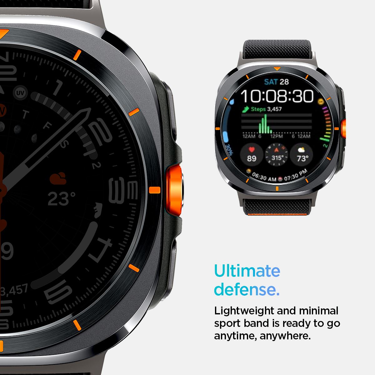 Spigen Lite Fit, black - Samsung Galaxy Watch Ultra (12)