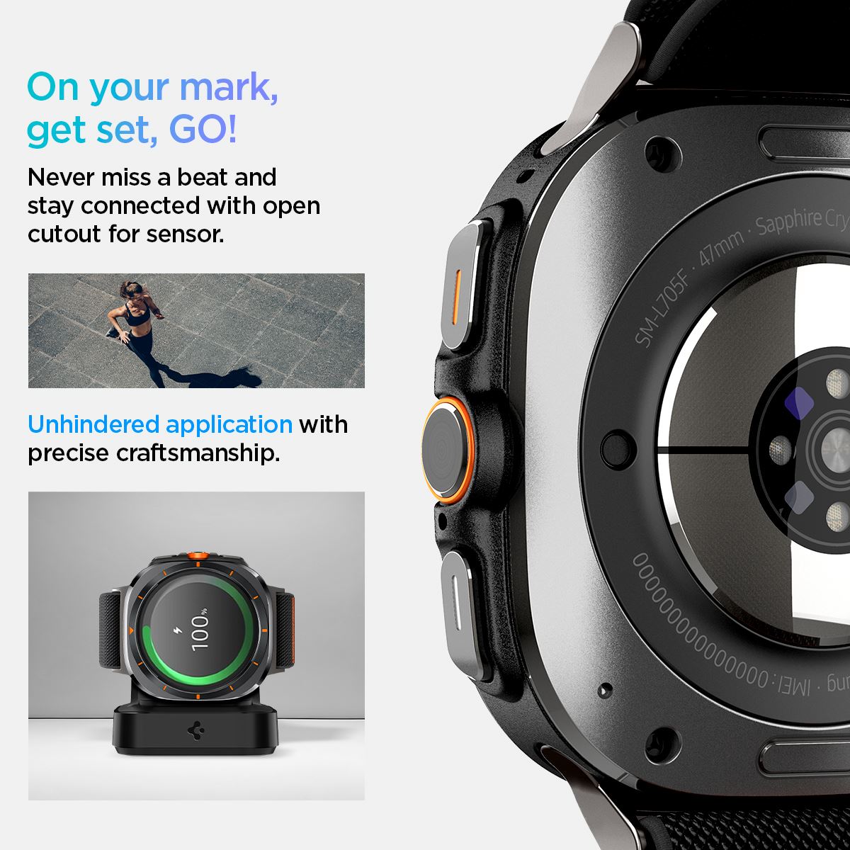 Spigen Lite Fit, black - Samsung Galaxy Watch Ultra (13)