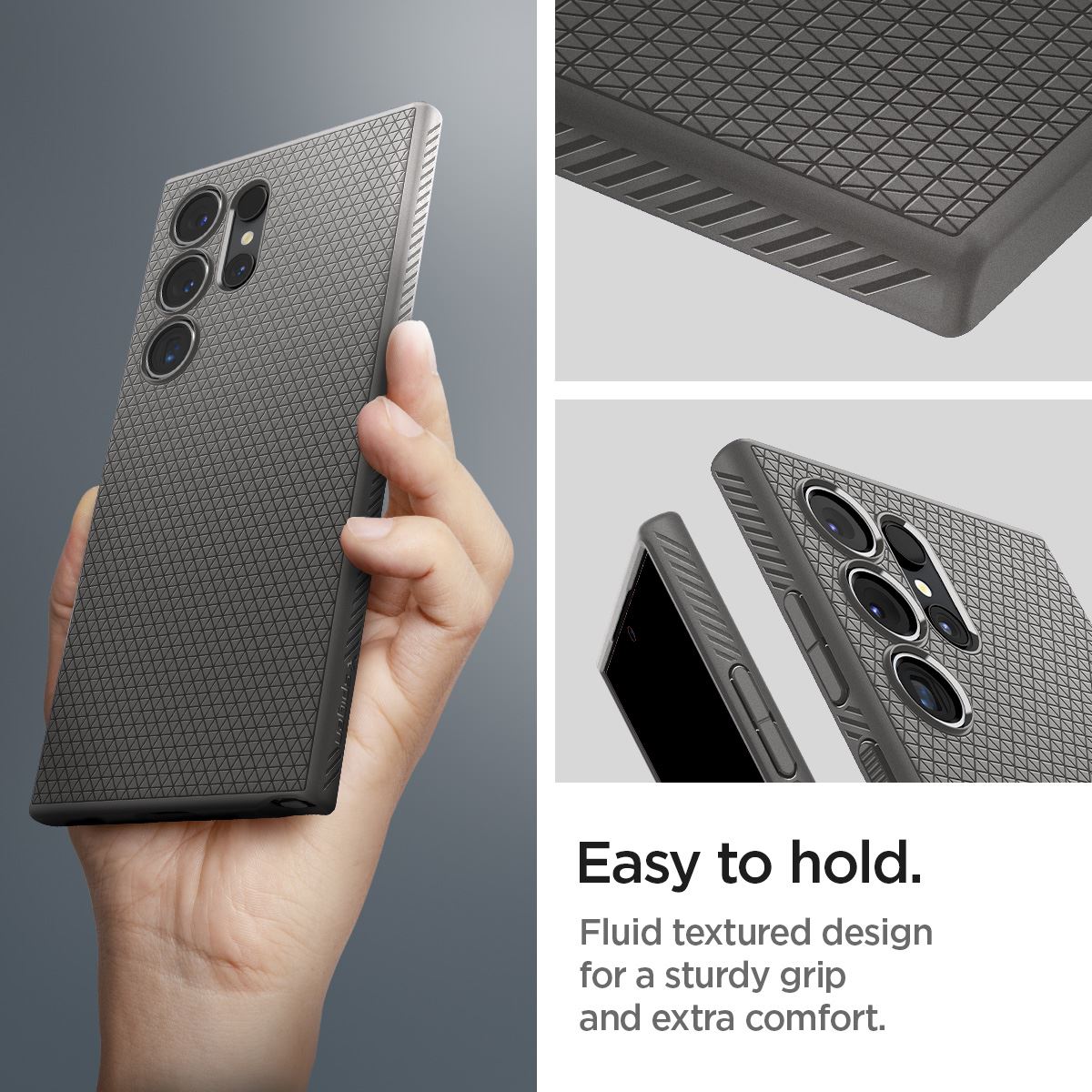 Spigen Liquid Air, granite gray - Samsung Galaxy S24 Ultra (15)