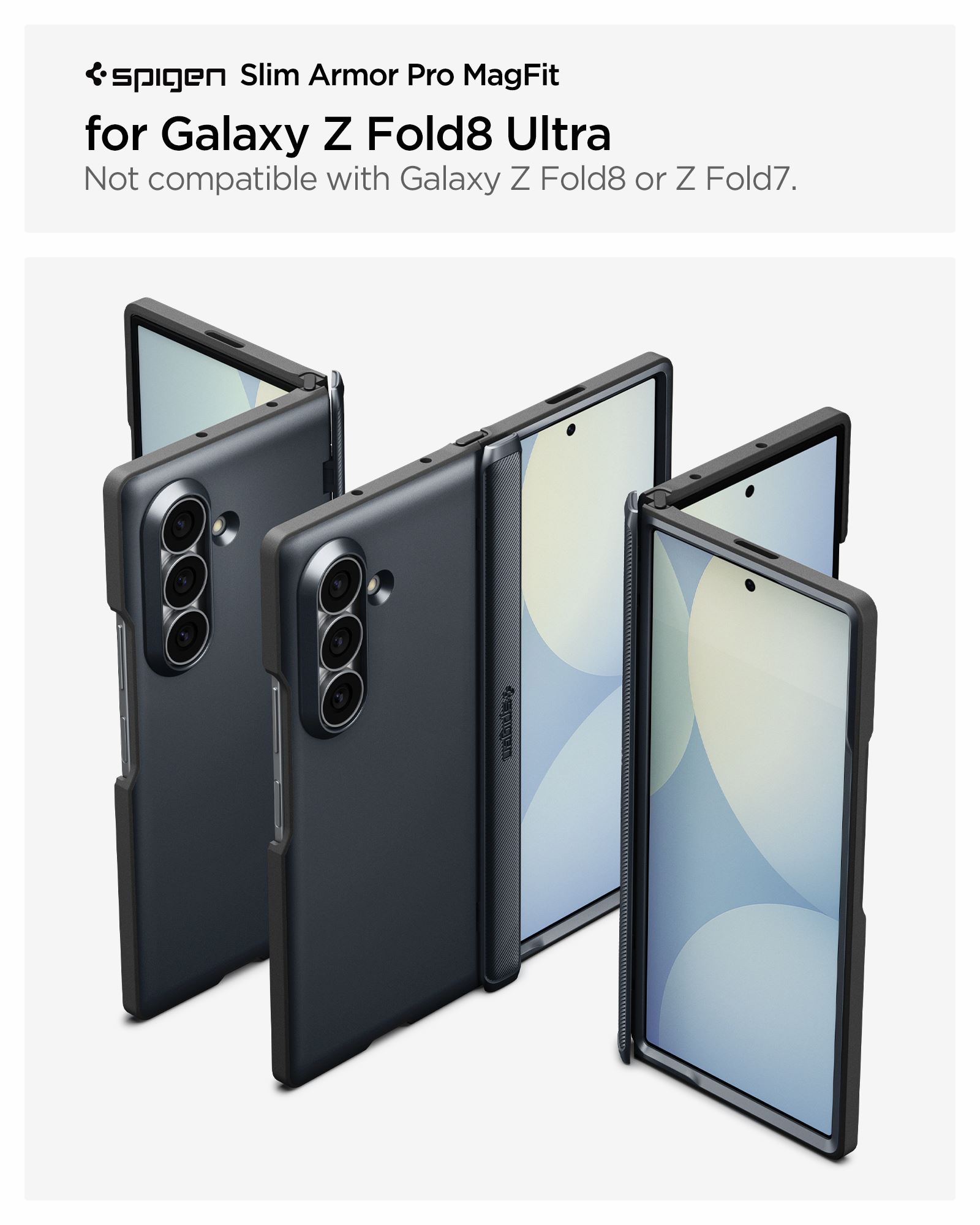 Spigen Slim Armor Pro MagSafe, metal slate - Samsung Galaxy Z Fold8 Ultra (15)