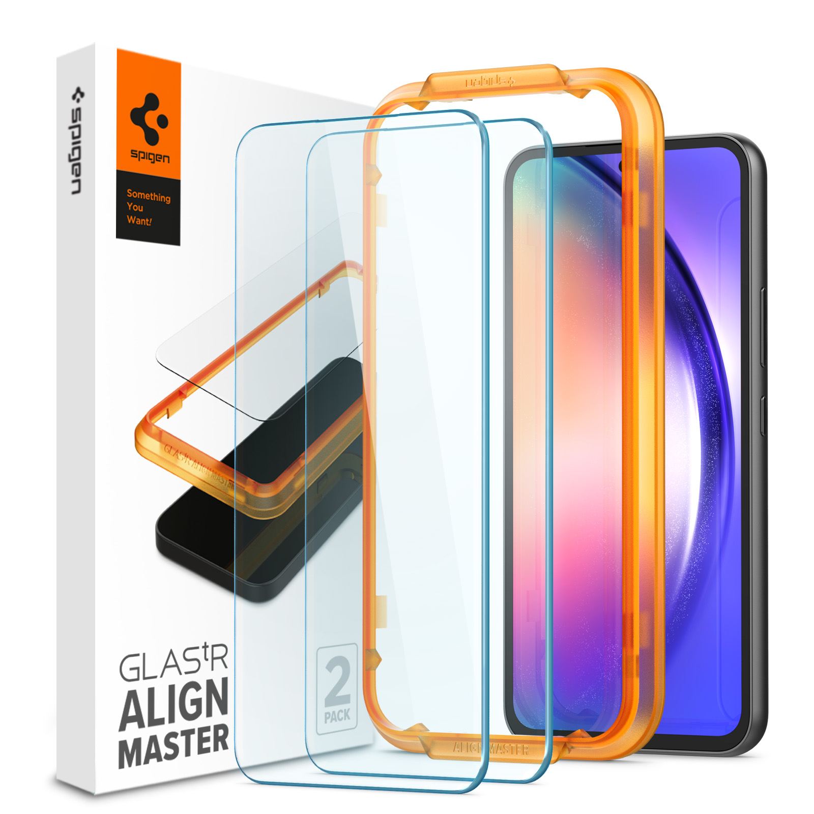 Spigen Glass tR AlignMaster Clear 2 Pack - Samsung Galaxy A54 5G (1)