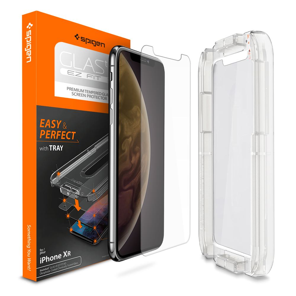 Spigen Glas.tR EZ Fit - iPhone XR (1)