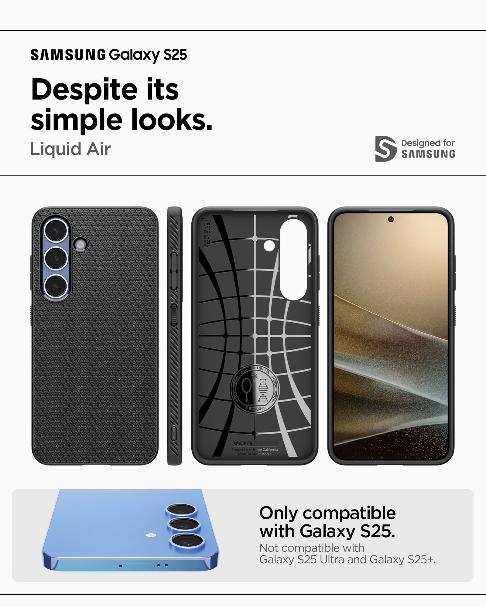 Spigen Liquid Air, matte black - Samsung Galaxy S25 (13)