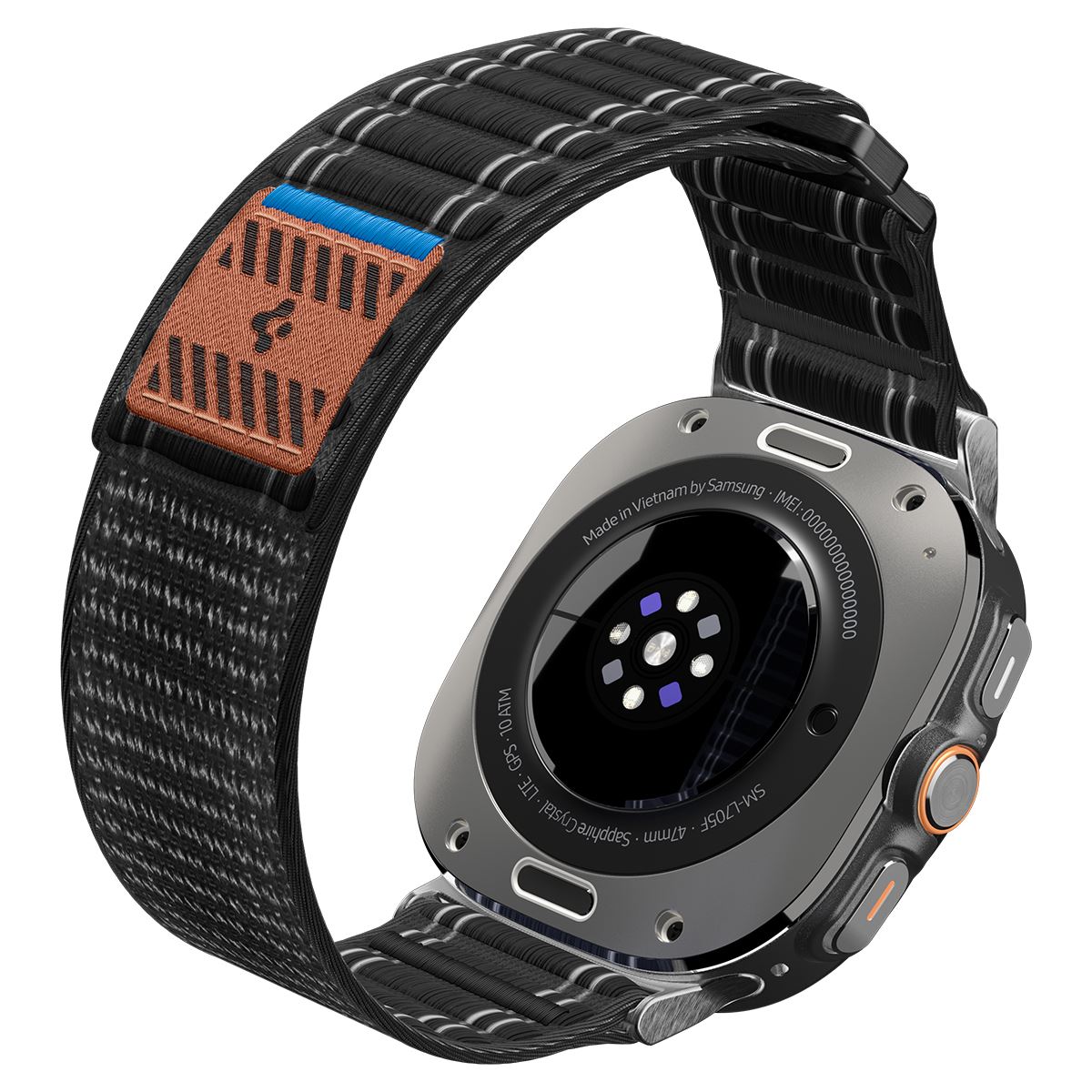 Spigen Fabric Band (hook-and-loop), black - Samsung Galaxy Watch Ultra 47mm (10)