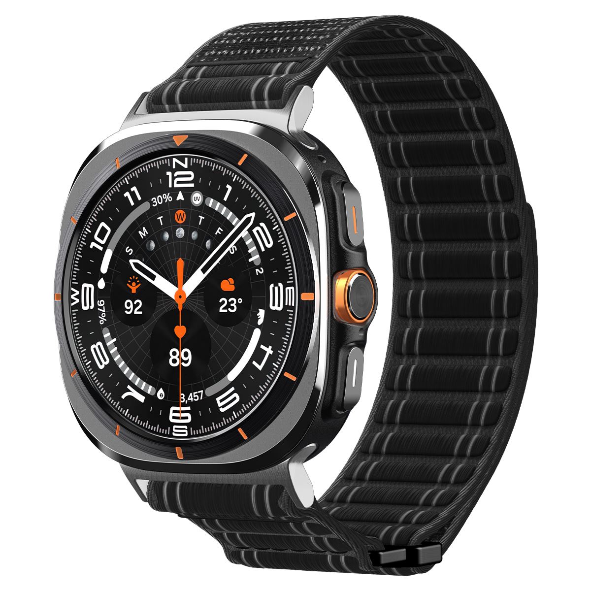 Spigen Fabric Band (hook-and-loop), black - Samsung Galaxy Watch Ultra 47mm