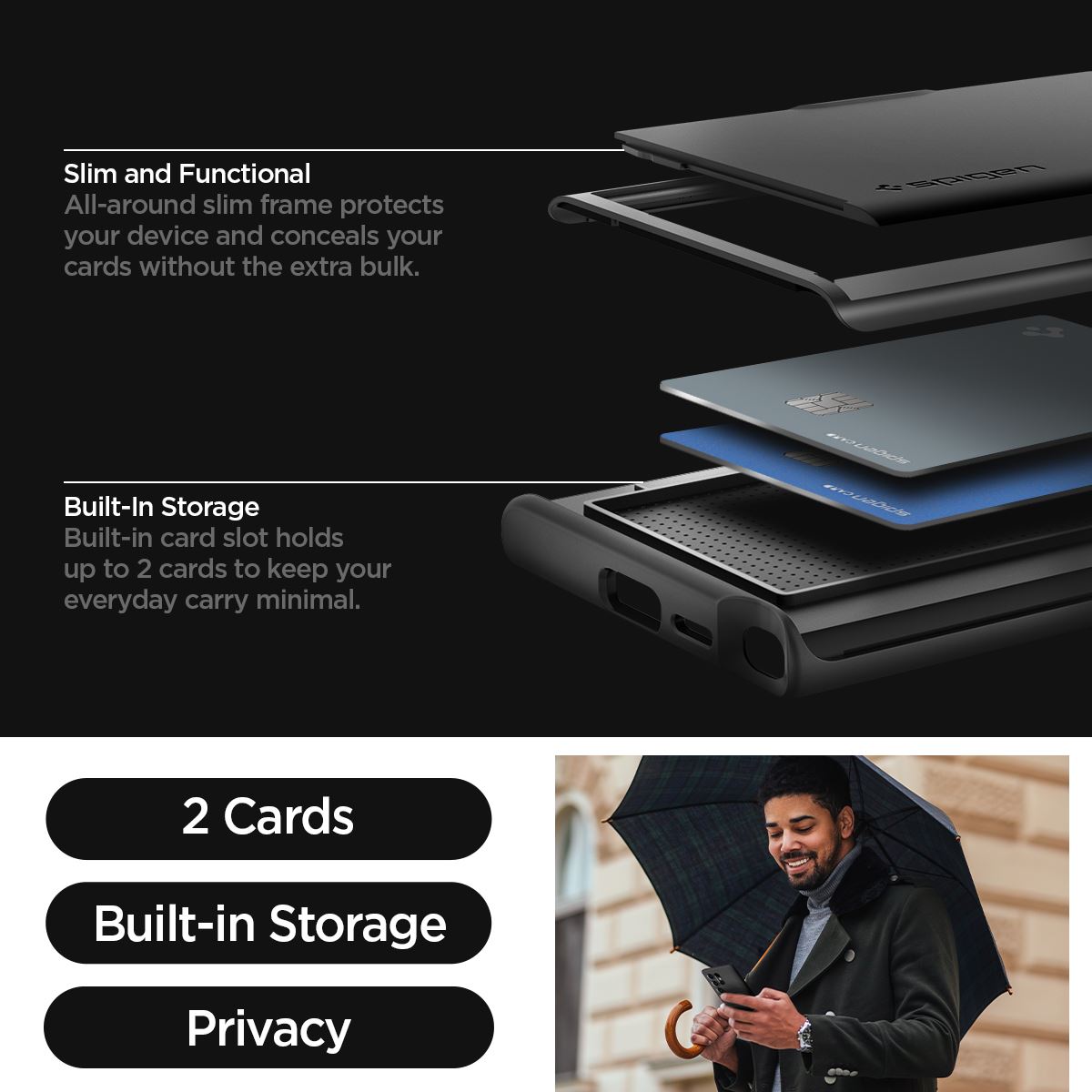 Spigen Slim Armor CS, black - Samsung Galaxy S24 Ultra (15)