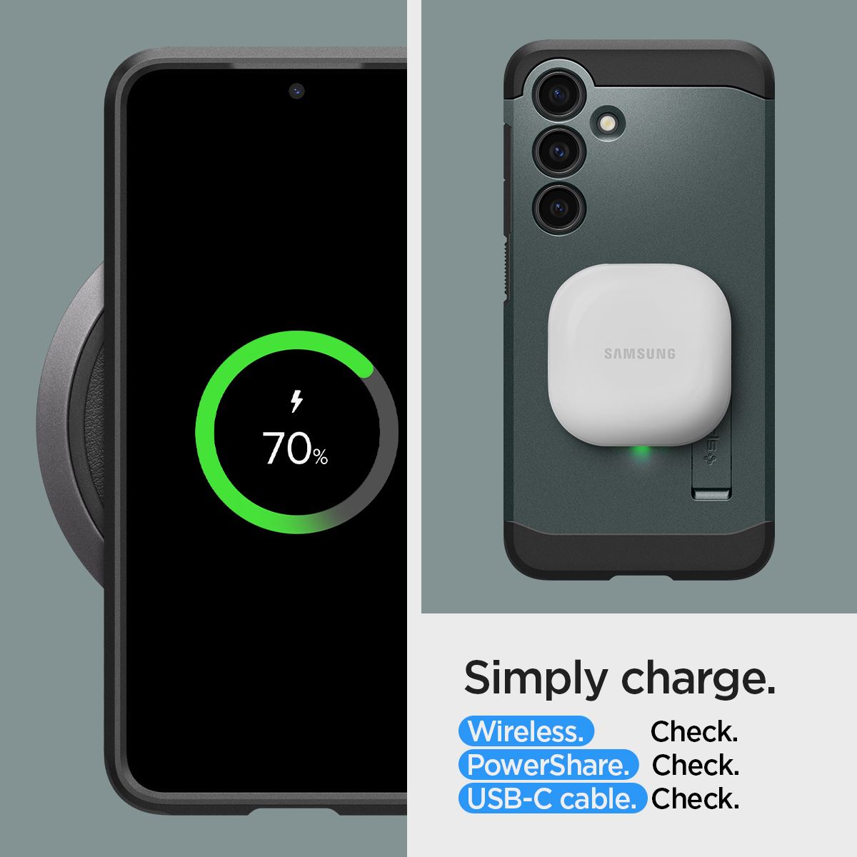 Spigen Tough Armor, abyss green - Samsung Galaxy S24+ (17)