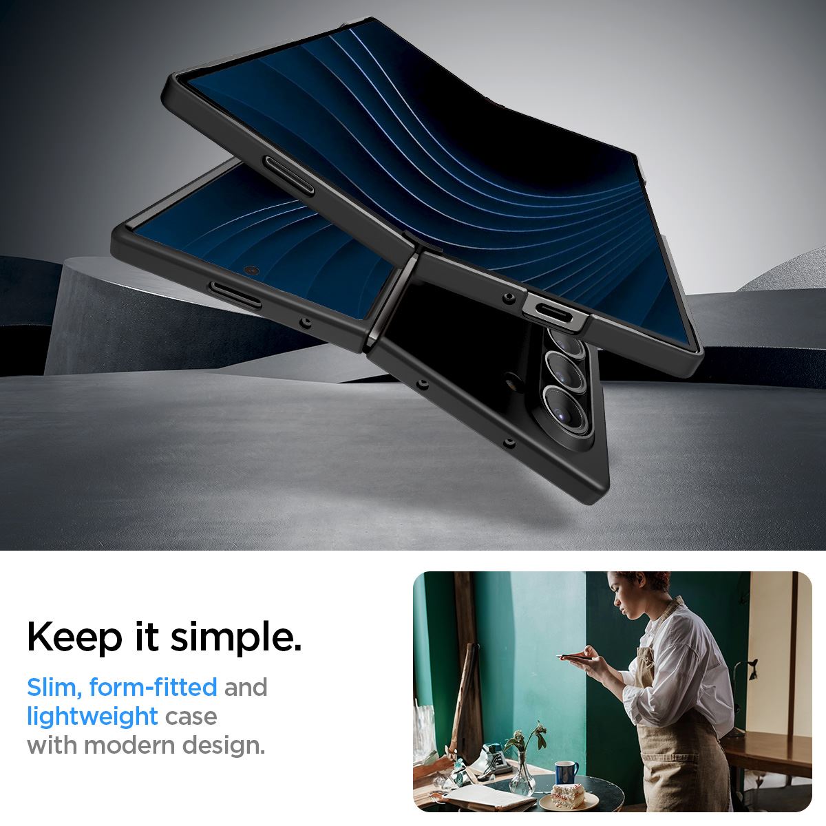 Spigen Air Skin, black - Samsung Galaxy Z Fold6 (11)