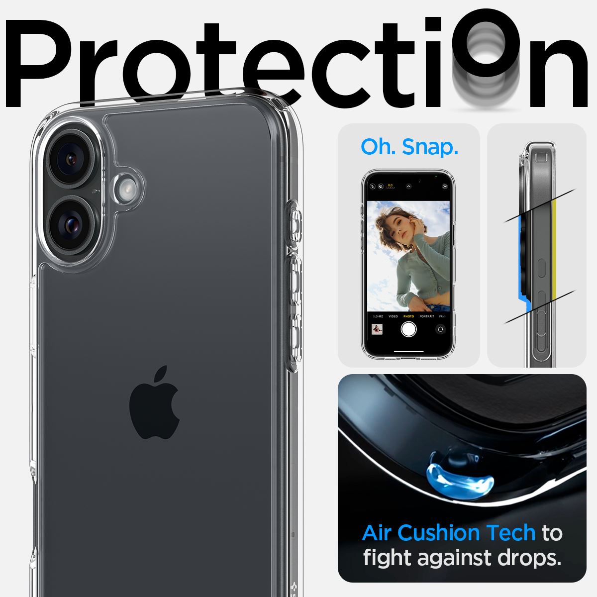 Spigen Crystal Hybrid, crystal clear - iPhone 16 Plus (11)