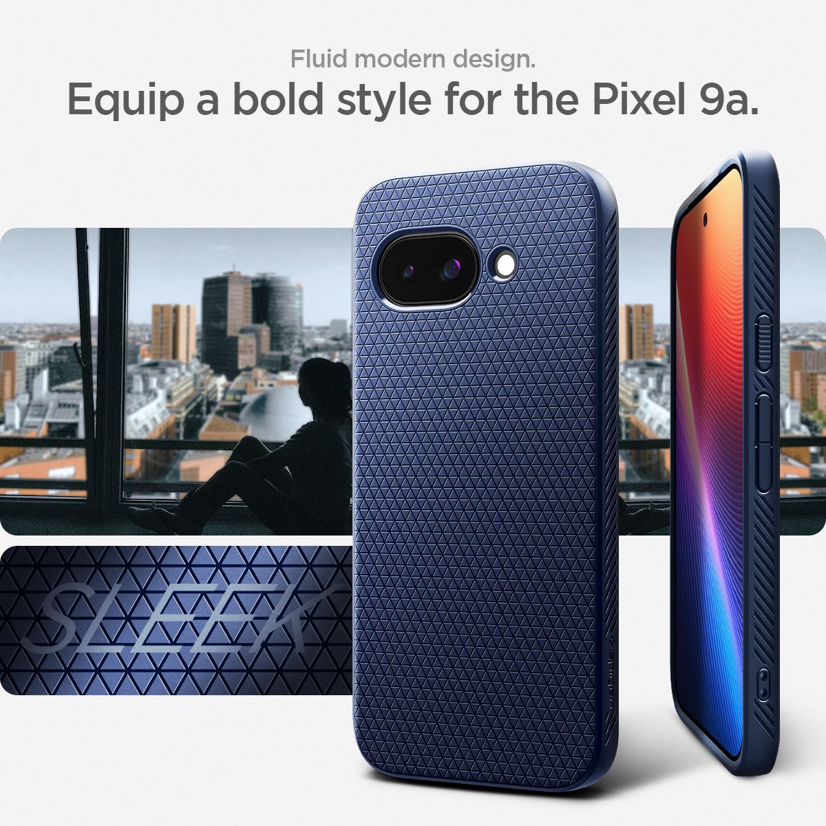 Spigen Liquid Air, navy blue - Google Pixel 9a (13)