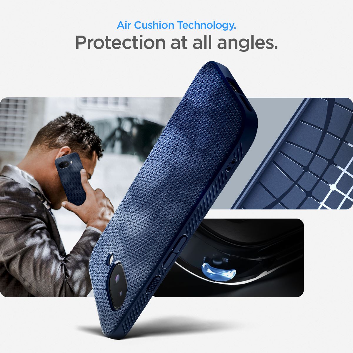Spigen Liquid Air, navy blue - Google Pixel 9a (14)