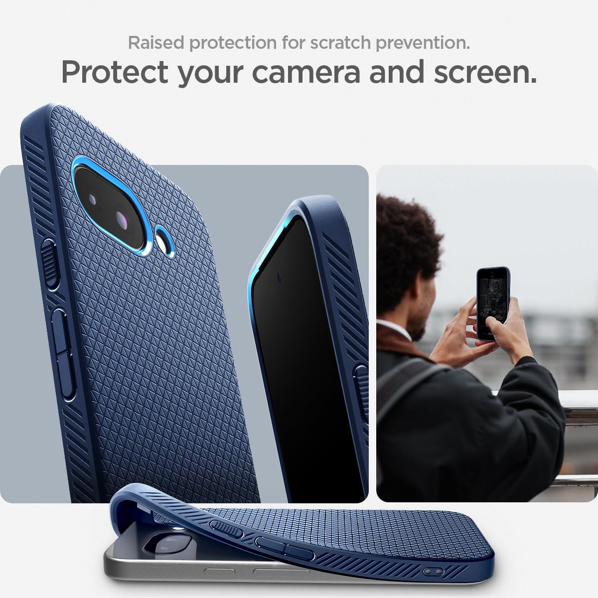 Spigen Liquid Air, navy blue - Google Pixel 9a (15)