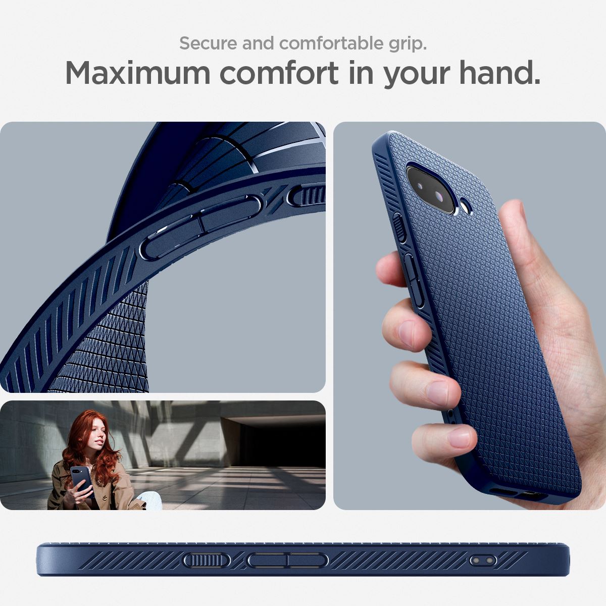 Spigen Liquid Air, navy blue - Google Pixel 9a (16)