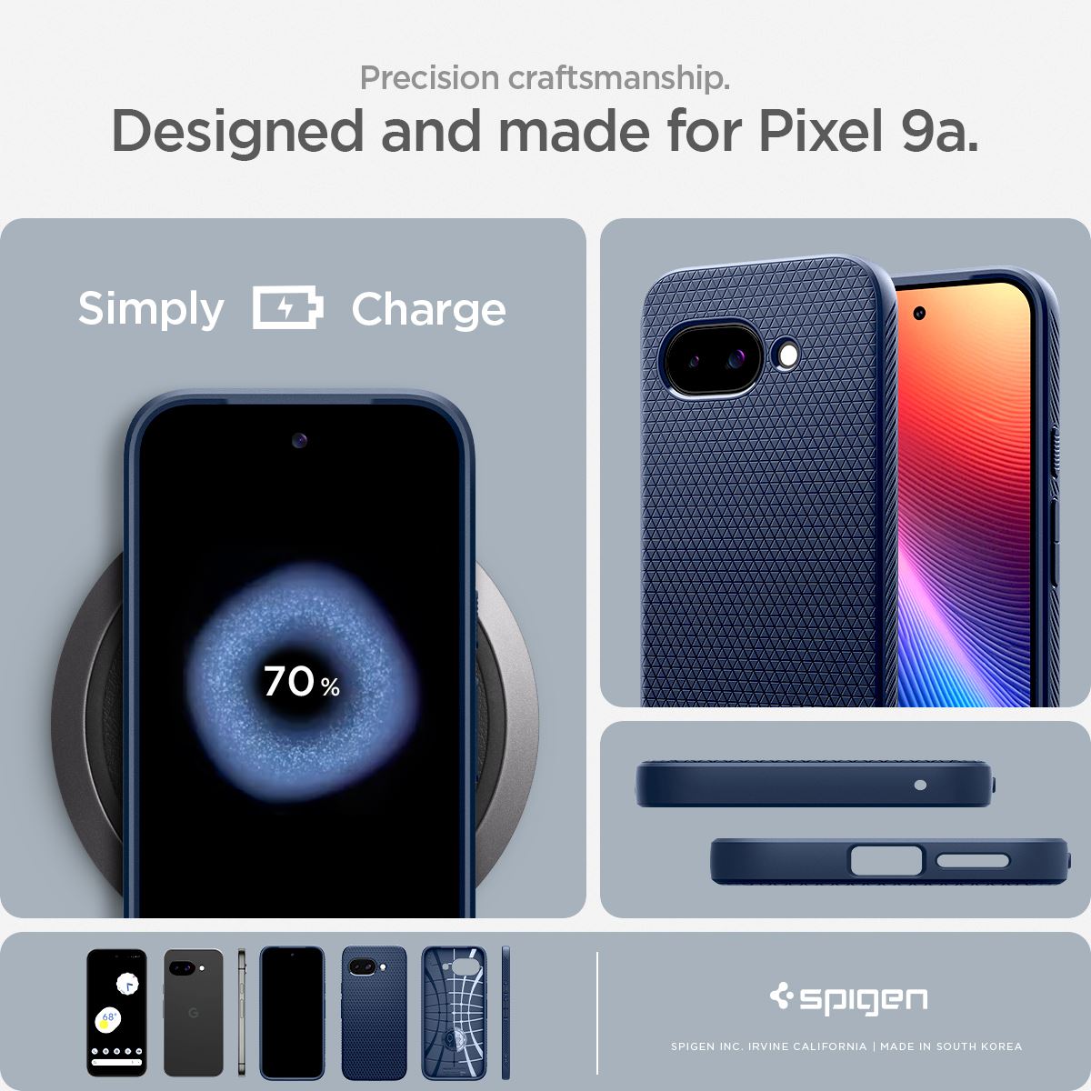 Spigen Liquid Air, navy blue - Google Pixel 9a (17)