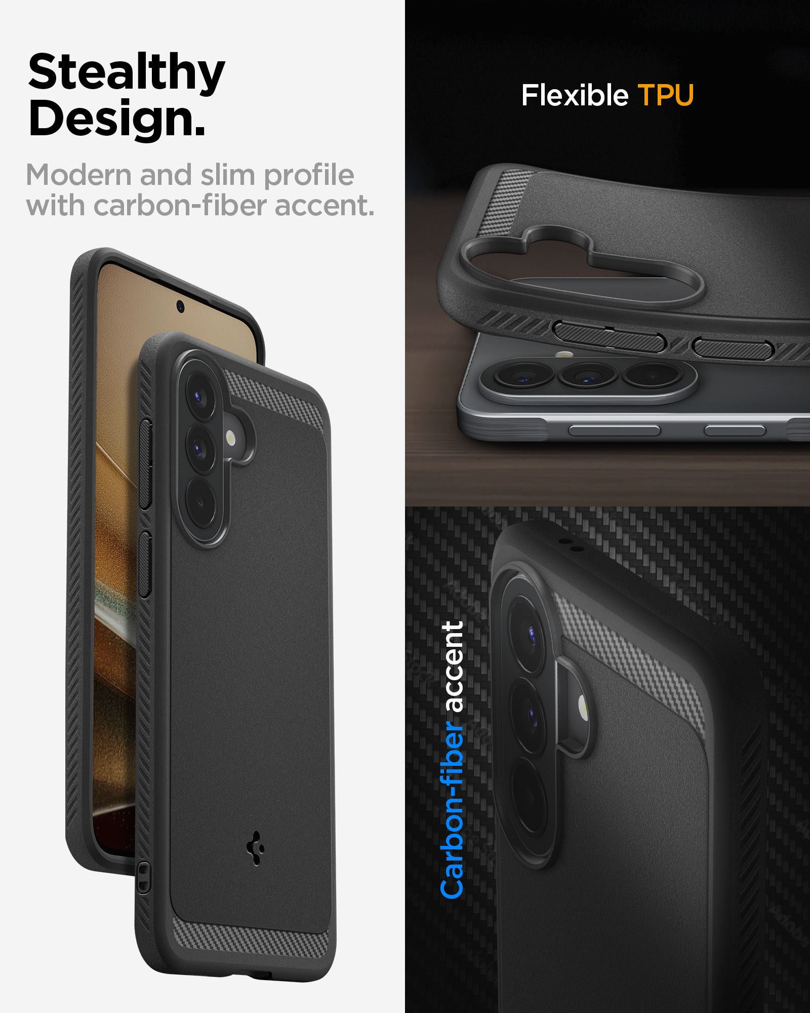 Spigen Rugged Armor, matte black - Samsung Galaxy A57 5G (13)