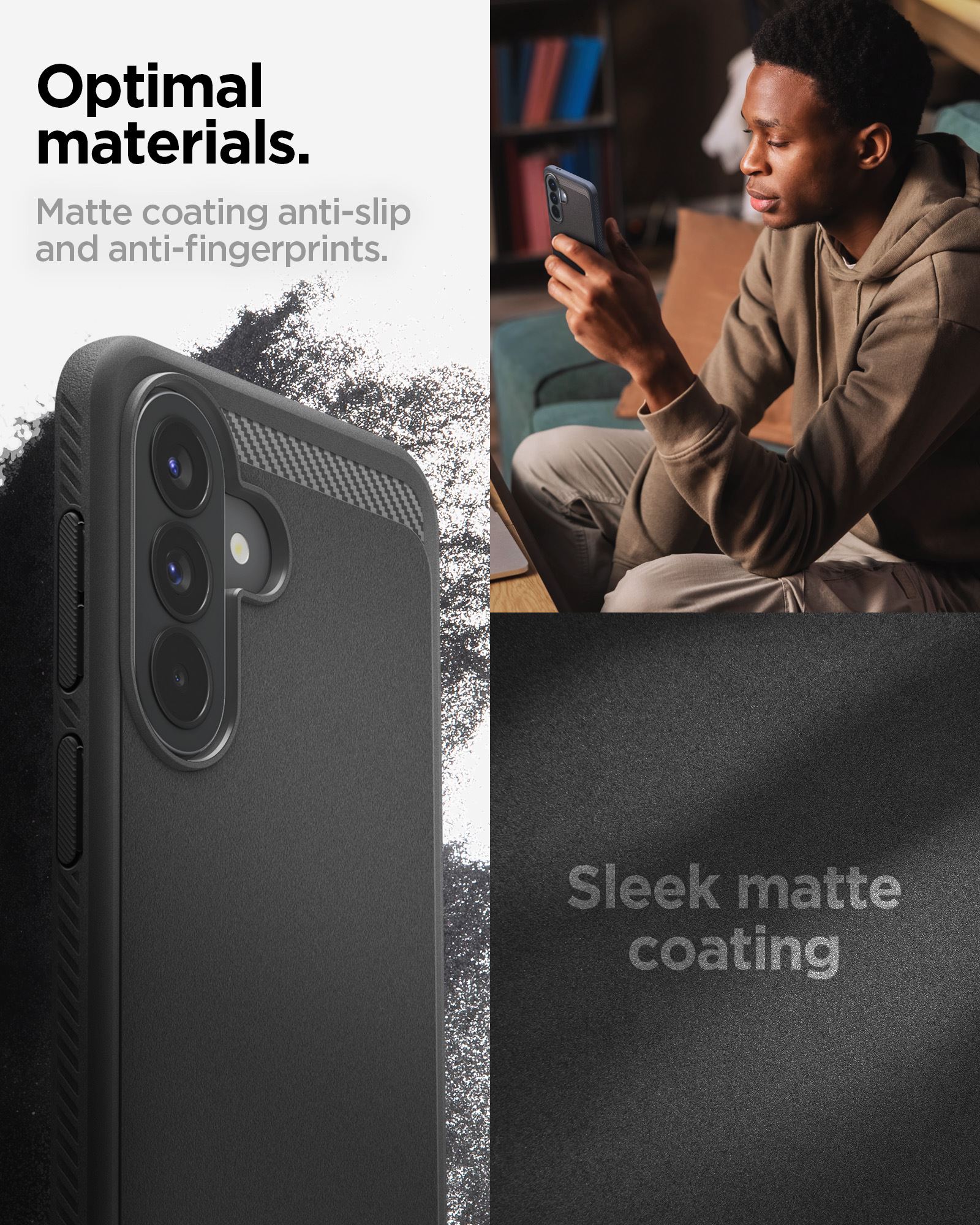 Spigen Rugged Armor, matte black - Samsung Galaxy A57 5G (17)