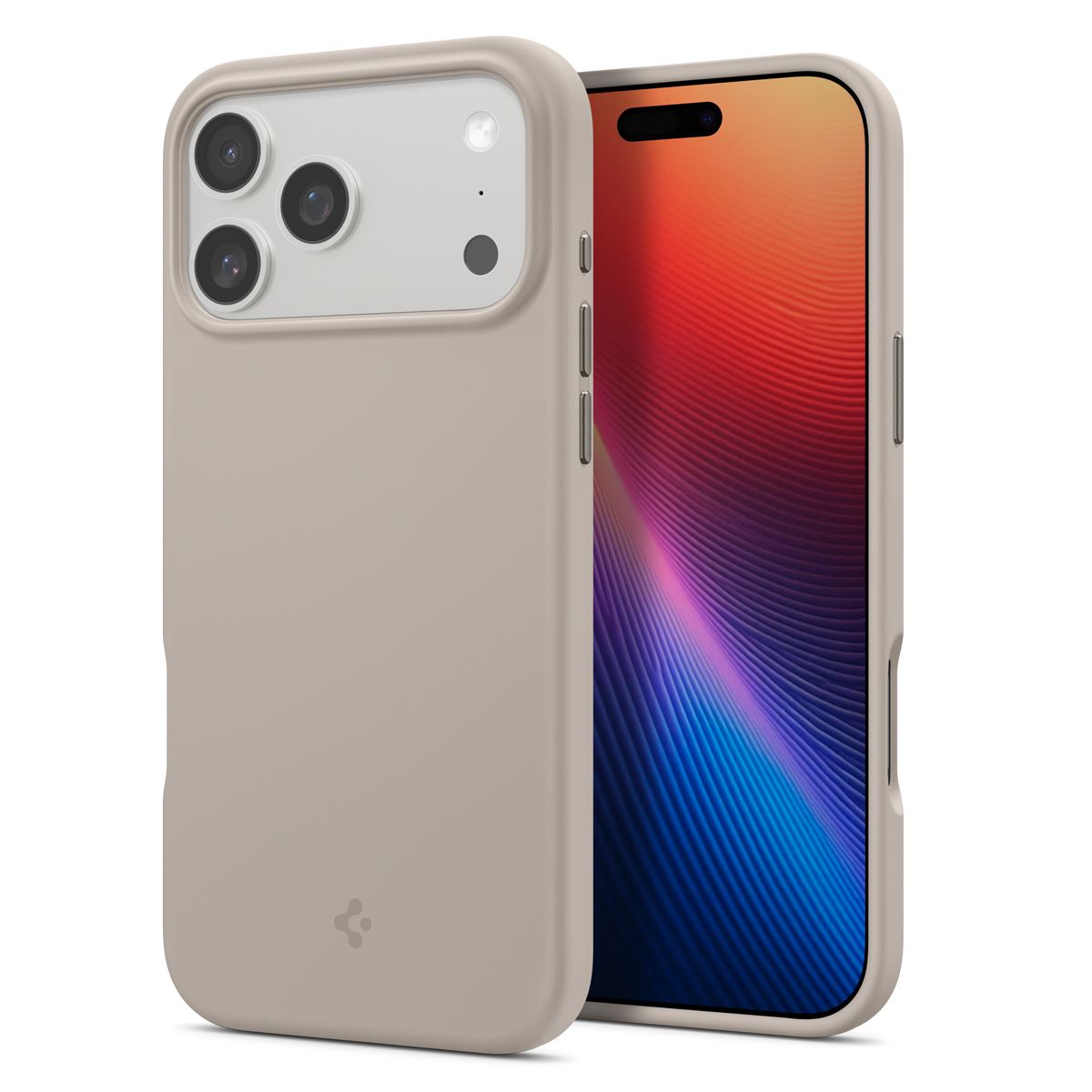 Spigen Silicone Fit MagSafe, stone - iPhone 17 Pro Max (1)