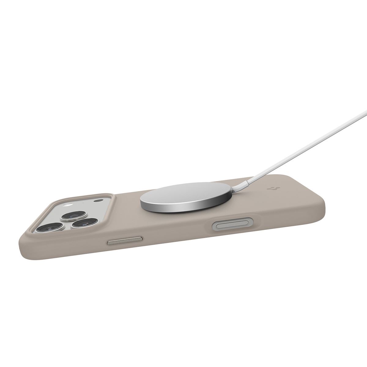 Spigen Silicone Fit MagSafe, stone - iPhone 17 Pro Max (7)