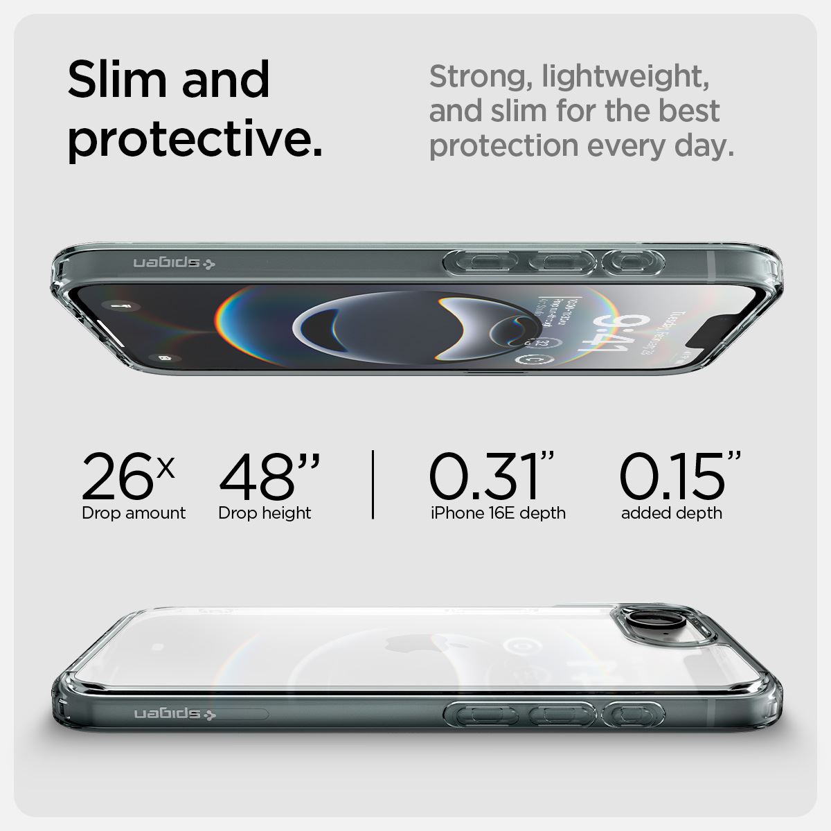 Spigen Ultra Hybrid, space crystal - iPhone 16e (15)