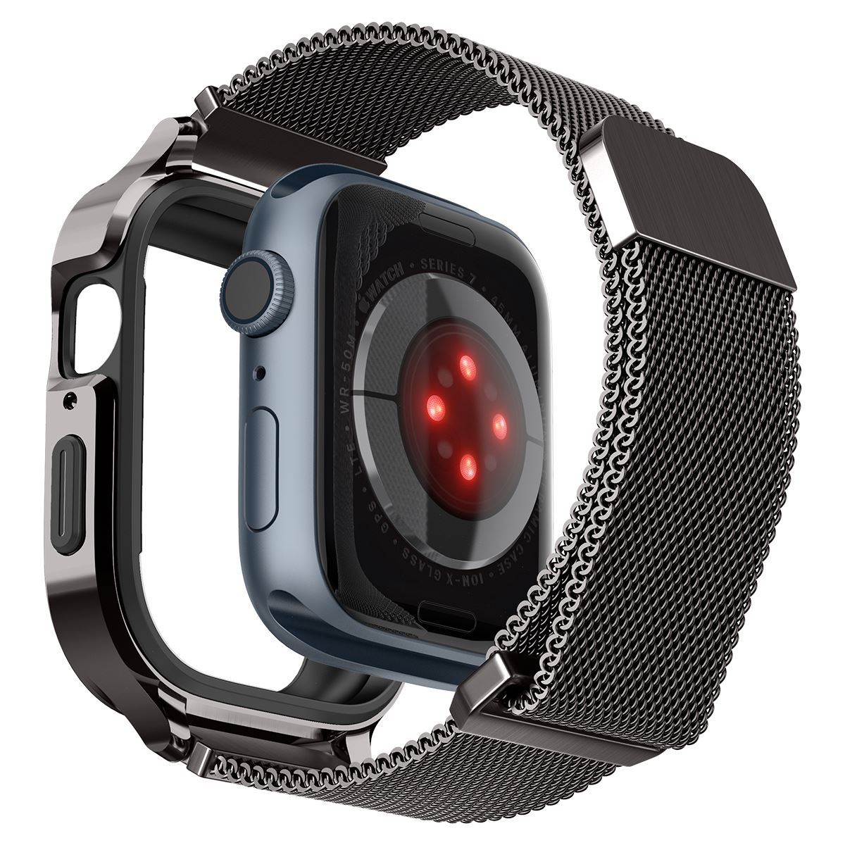 Spigen Metal Fit Pro, graphite - Apple Watch 9/8/7 45mm (3)