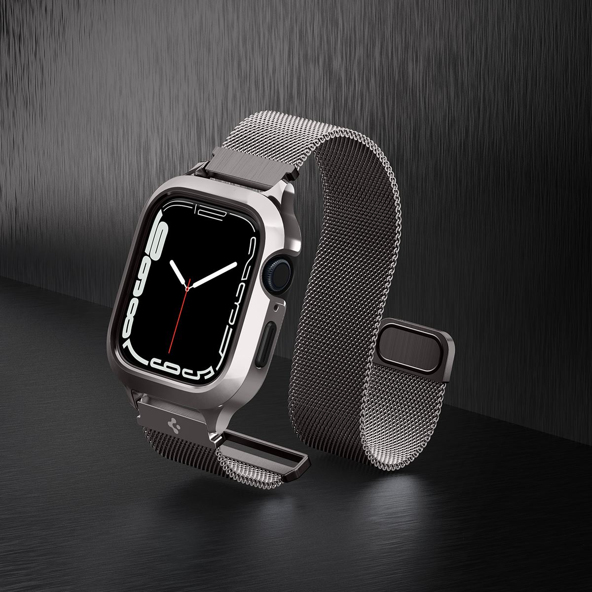 Spigen Metal Fit Pro, graphite - Apple Watch 9/8/7 45mm (8)