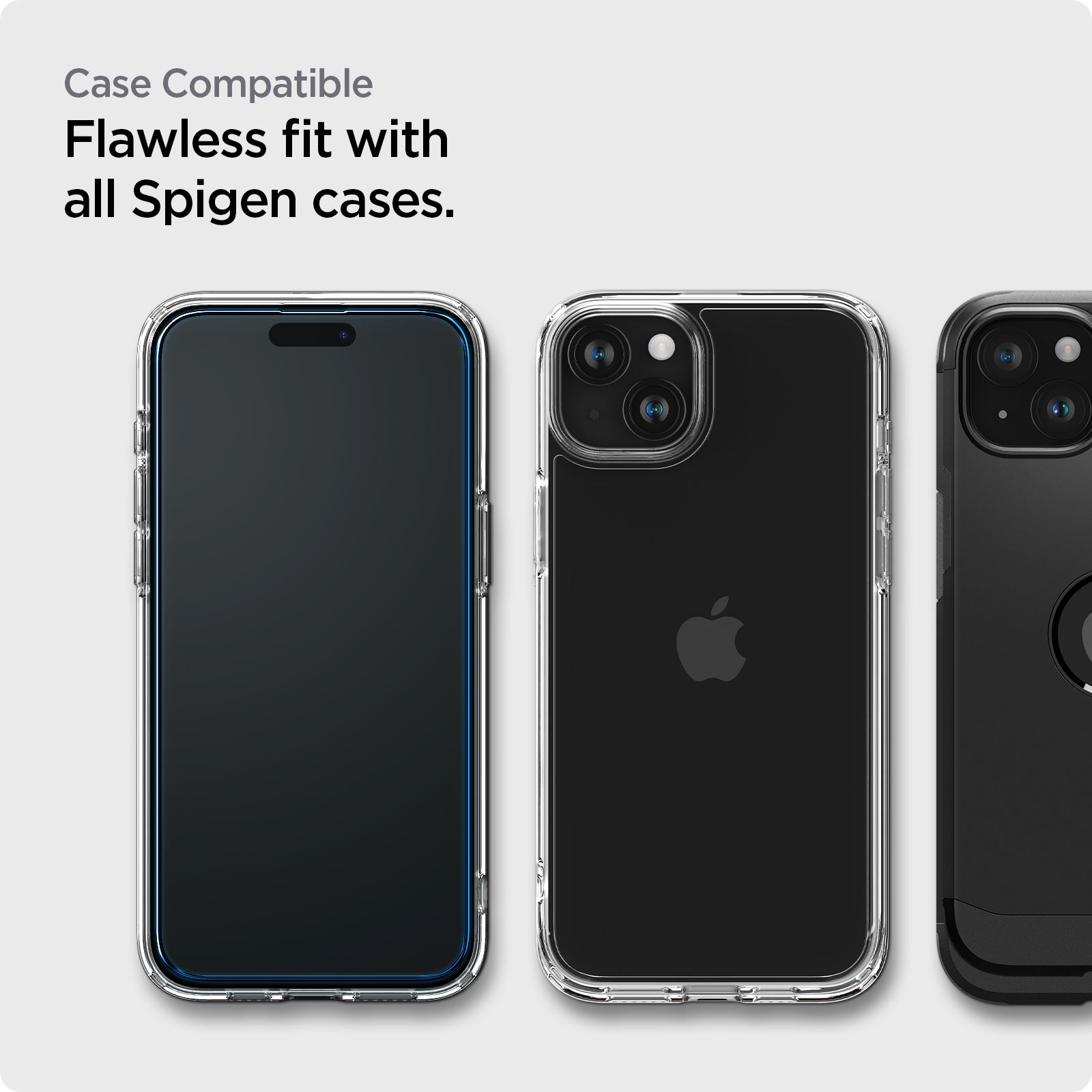 Spigen Glass tR AlignMaster 2 Pack, FC Black - iPhone 15 Plus (10)