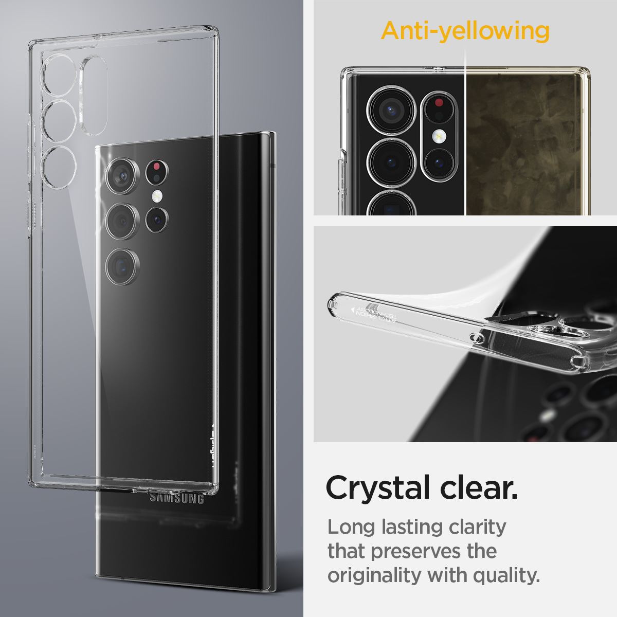 Spigen Liquid Crystal, crystal clear - Samsung Galaxy S22 Ultra (10)