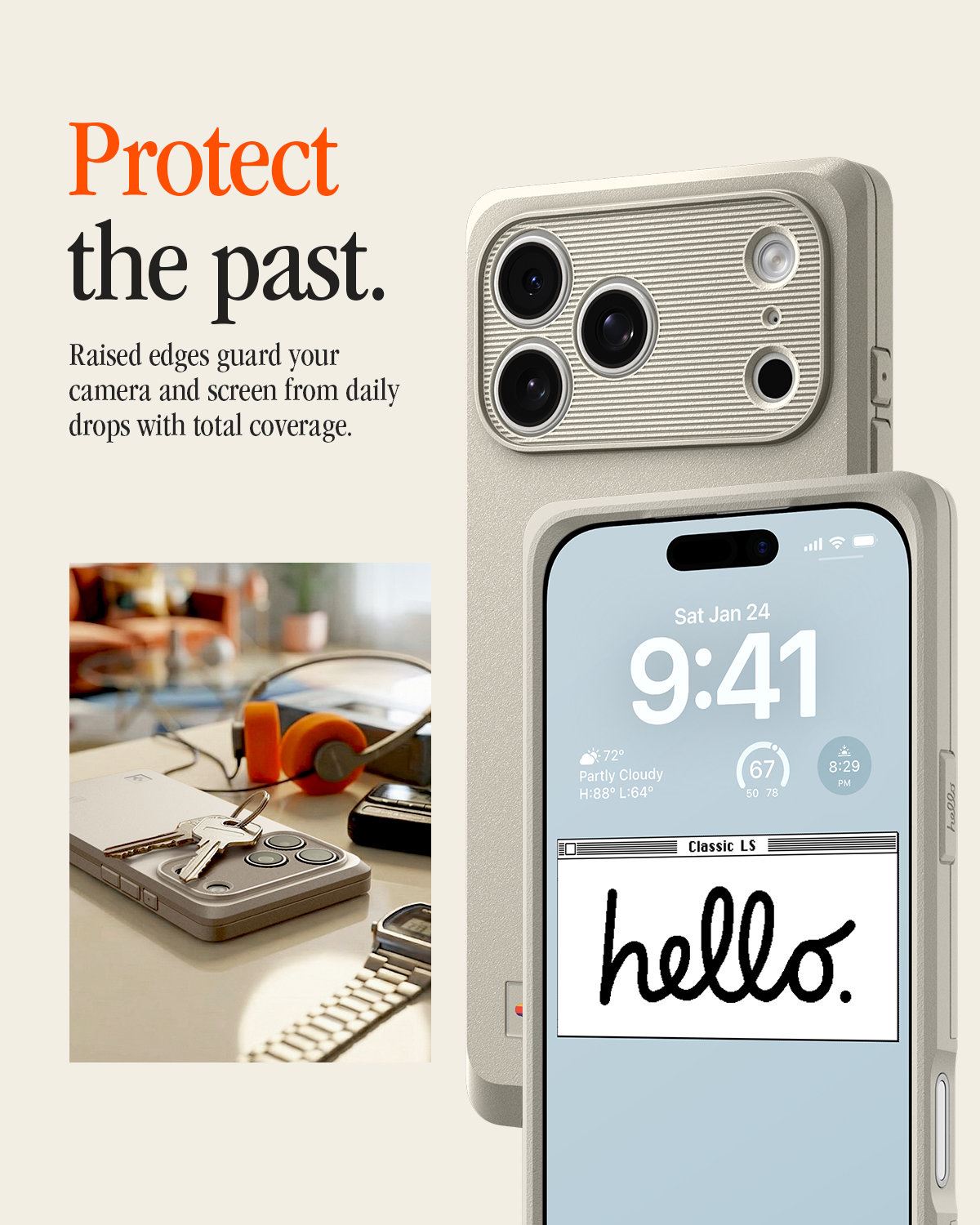 Spigen Classic LS MagSafe, stone - iPhone 17 Pro (13)