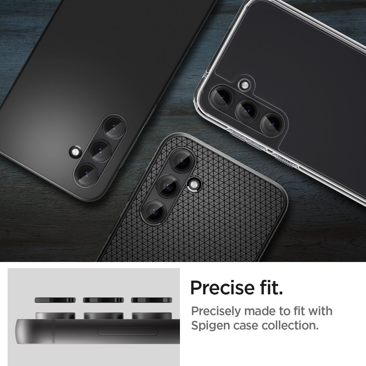 Spigen Glass tR EZ Fit Optik Pro Black 2 Pack - Samsung Galaxy S23 FE (12)