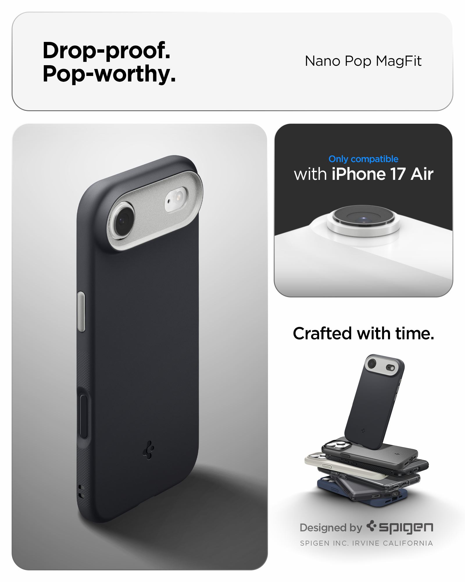 Spigen Nano Pop MagSafe, black sesame - iPhone Air (13)