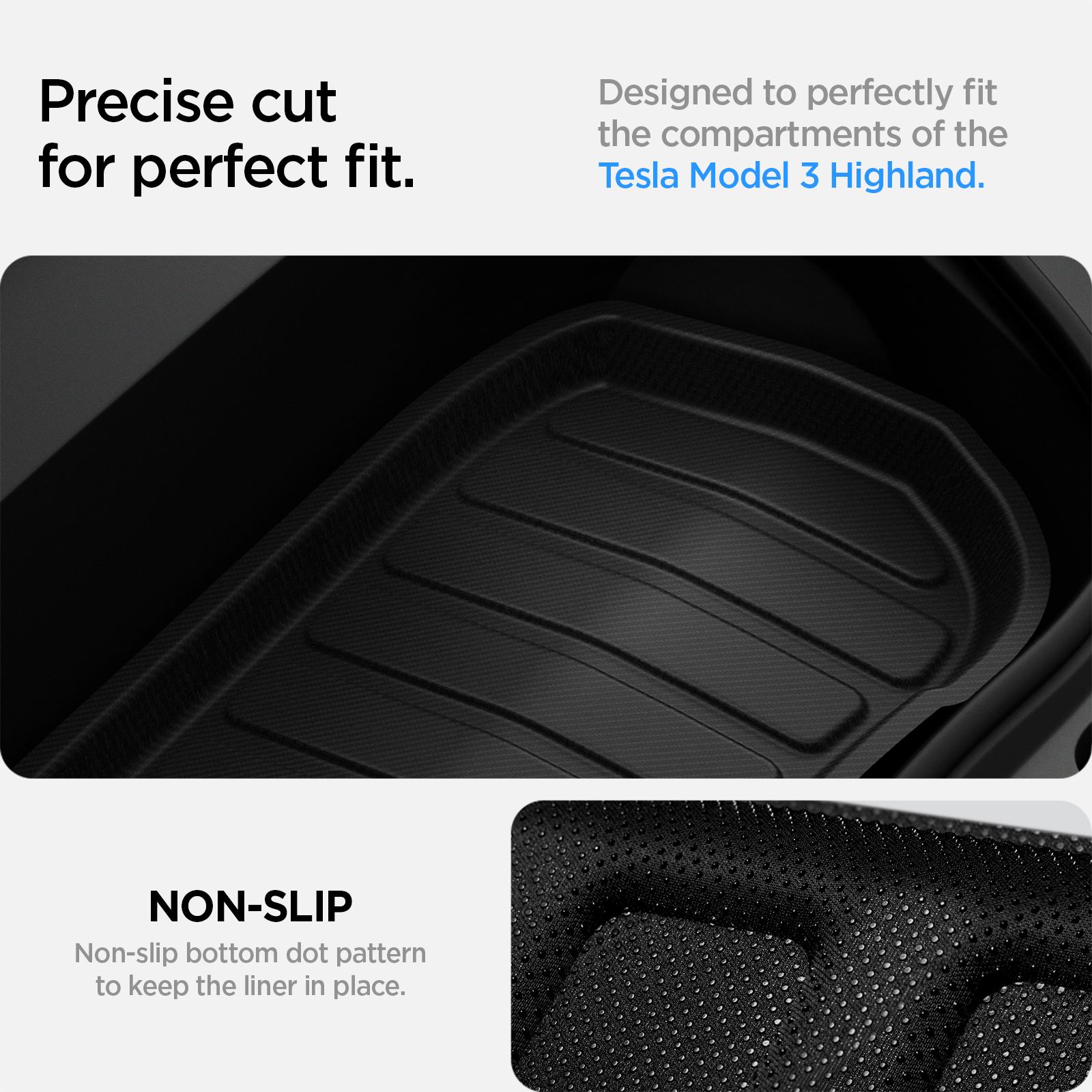 Spigen Tesla Car Mat Front Trunk, black - Tesla Model 3  (16)