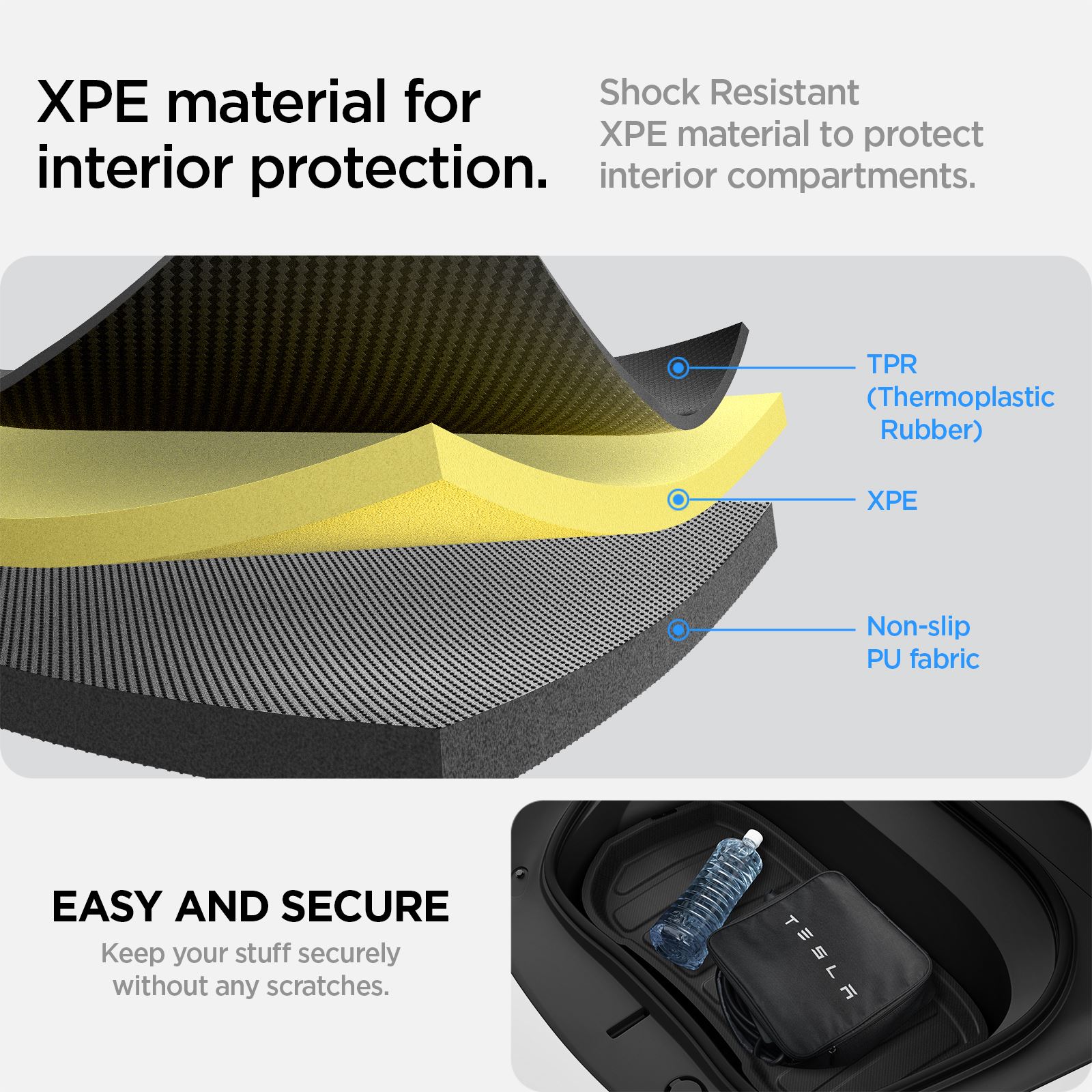 Spigen Tesla Car Mat Front Trunk, black - Tesla Model 3  (19)