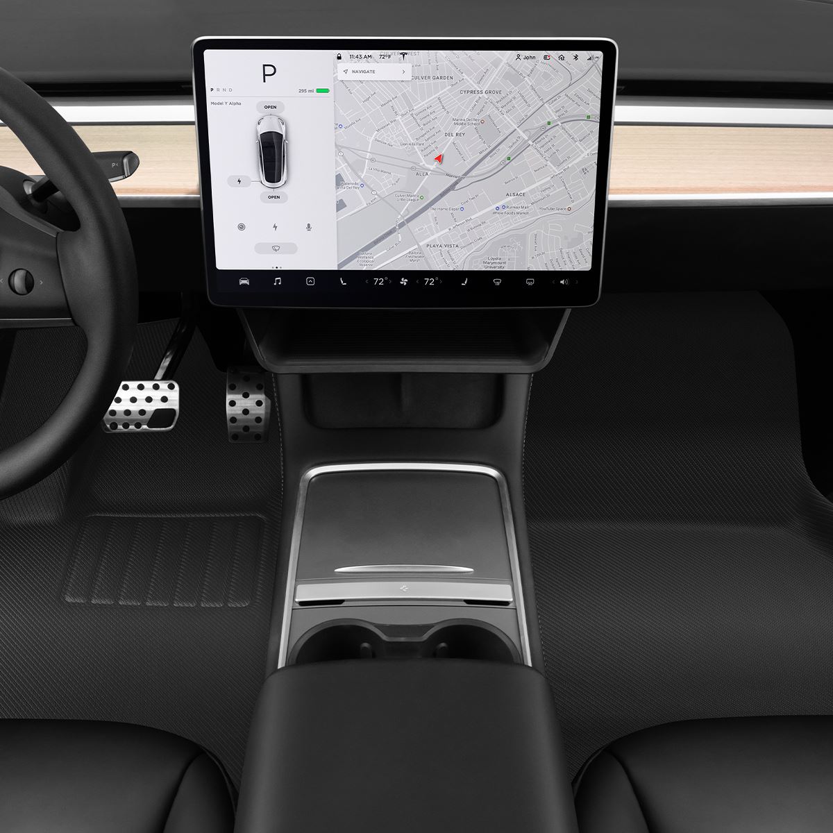 Spigen Tesla Car Mat 1&2Row, black - Tesla Model Y  (11)