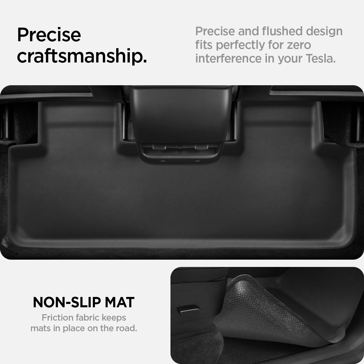 Spigen Tesla Car Mat 1&2Row, black - Tesla Model Y  (9)