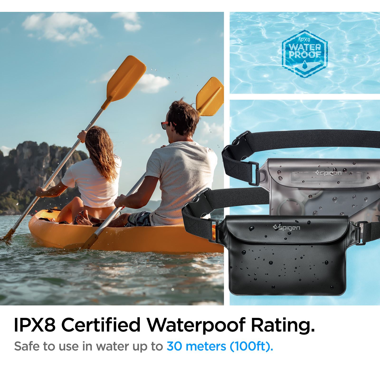 Spigen Aqua Shield WaterProof Waist Bag A620 1 Pack, black (4)