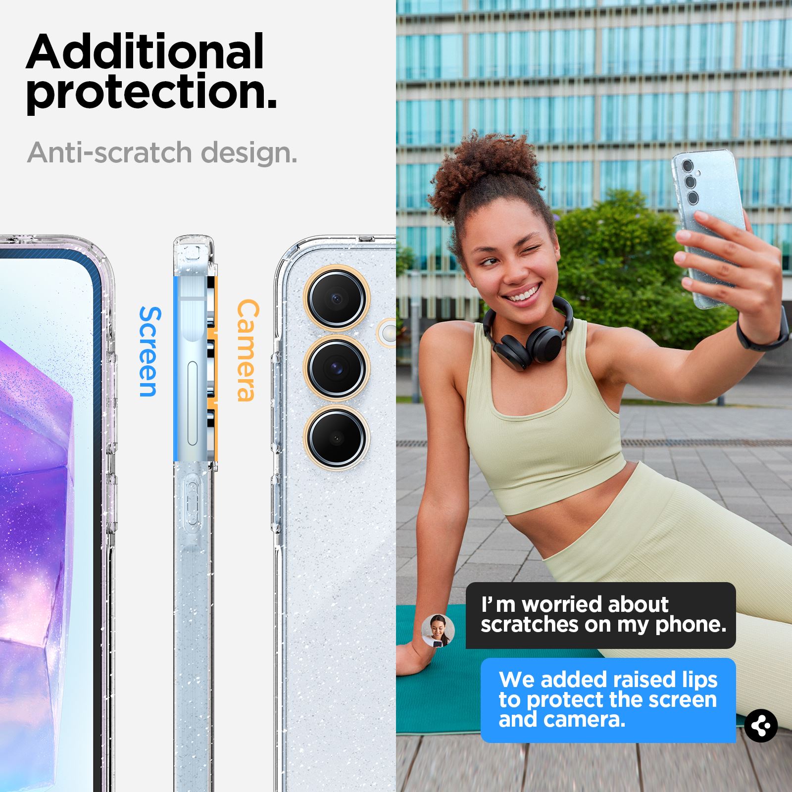 Spigen Liquid Crystal Glitter, crystal quartz - Samsung Galaxy A55 (12)