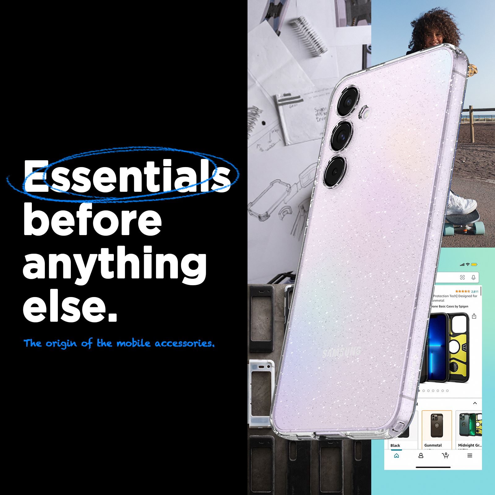 Spigen Liquid Crystal Glitter, crystal quartz - Samsung Galaxy A55 (8)