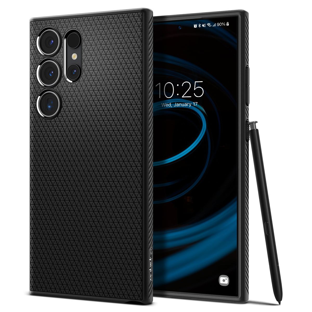 Spigen Liquid Air, matte black - Samsung Galaxy S24 Ultra (1)