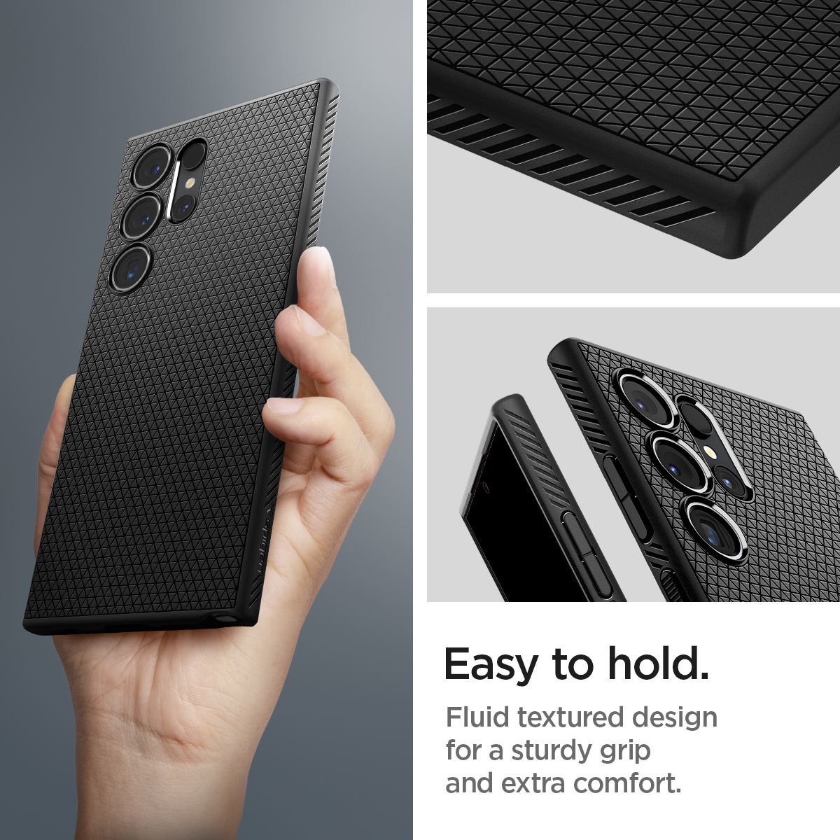 Spigen Liquid Air, matte black - Samsung Galaxy S24 Ultra (15)