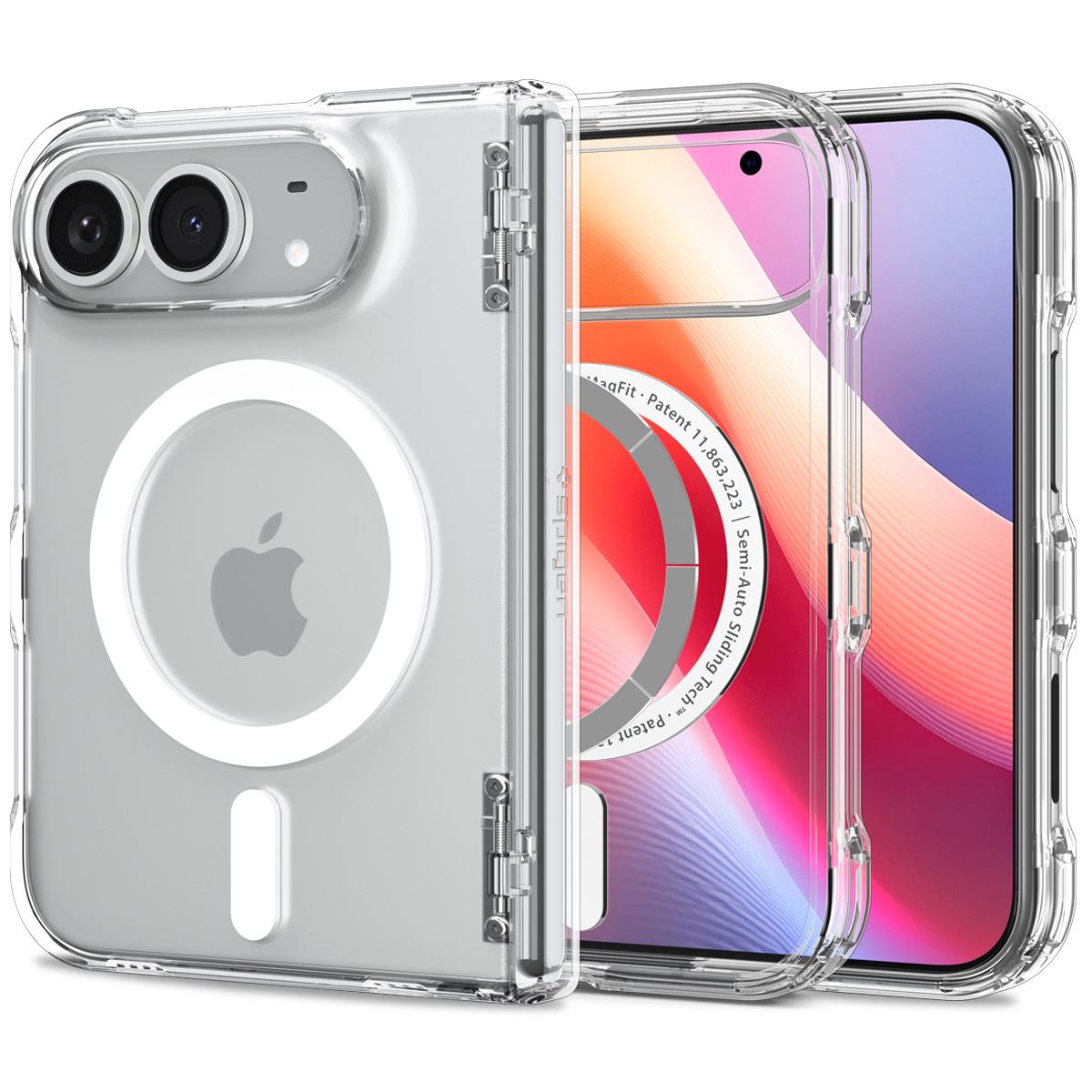 Spigen Ultra Hybrid Pro MagSafe, clear white - iPhone Duo (1)