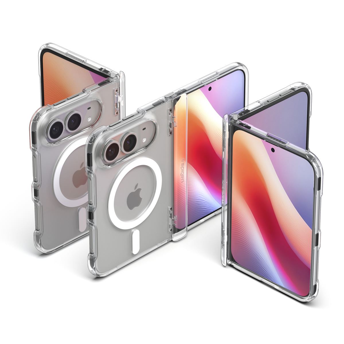 Spigen Ultra Hybrid Pro MagSafe, clear white - iPhone Duo (11)
