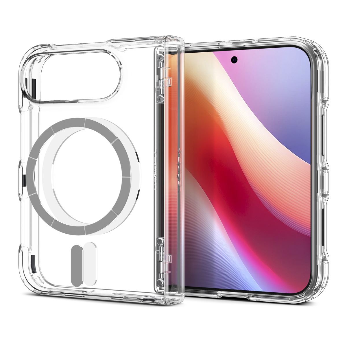 Spigen Ultra Hybrid Pro MagSafe, clear white - iPhone Duo (3)