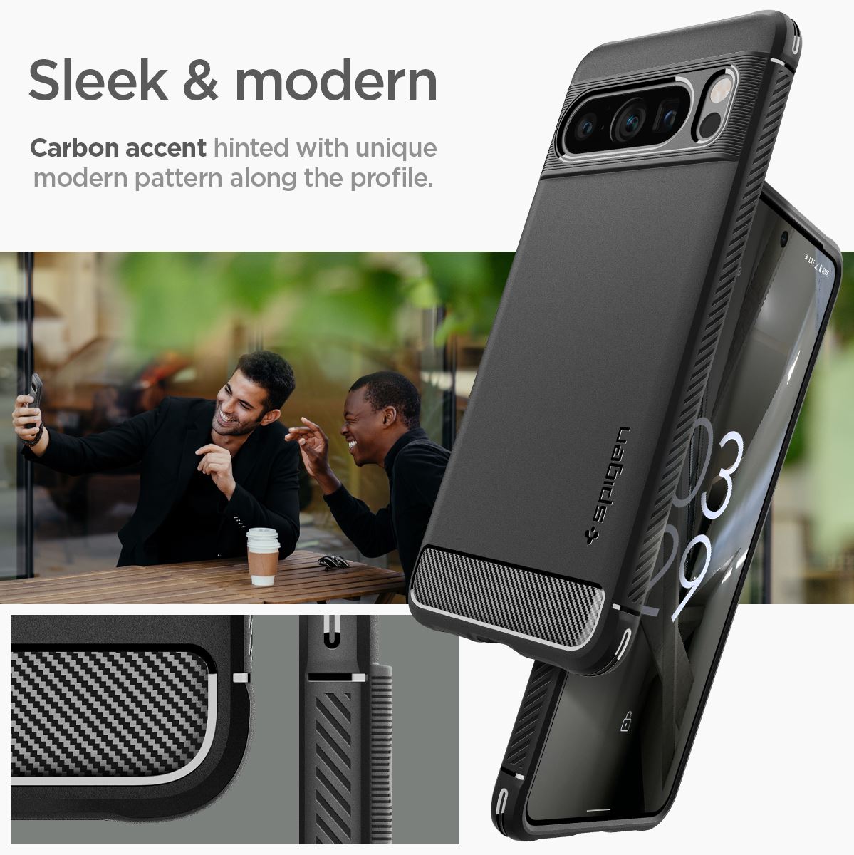 Spigen Rugged Armor, matte black - Google Pixel 8 Pro (16)