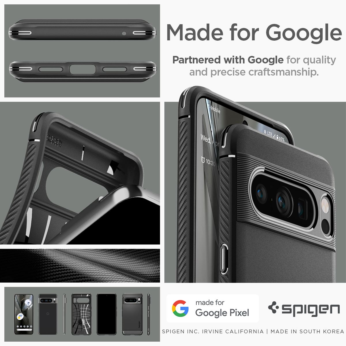 Spigen Rugged Armor, matte black - Google Pixel 8 Pro (20)