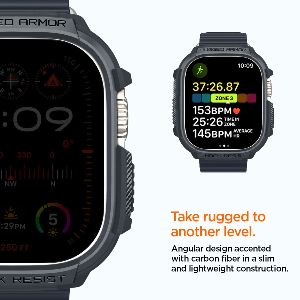 Spigen Rugged Armor, dark gray - Apple Watch Ultra 2/1 49mm (13)