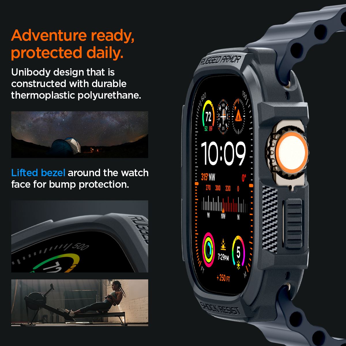 Spigen Rugged Armor, dark gray - Apple Watch Ultra 2/1 49mm (14)