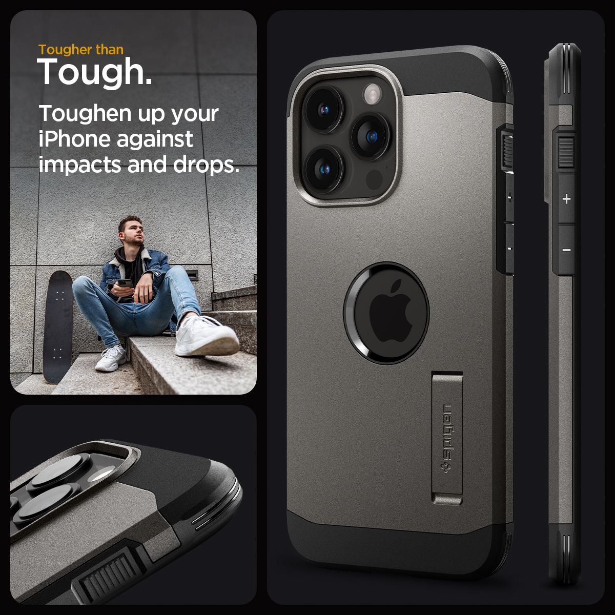 Spigen Tough Armor MagSafe, gunmetal - iPhone 15 Pro (14)
