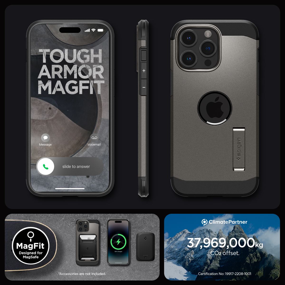 Spigen Tough Armor MagSafe, gunmetal - iPhone 15 Pro (19)