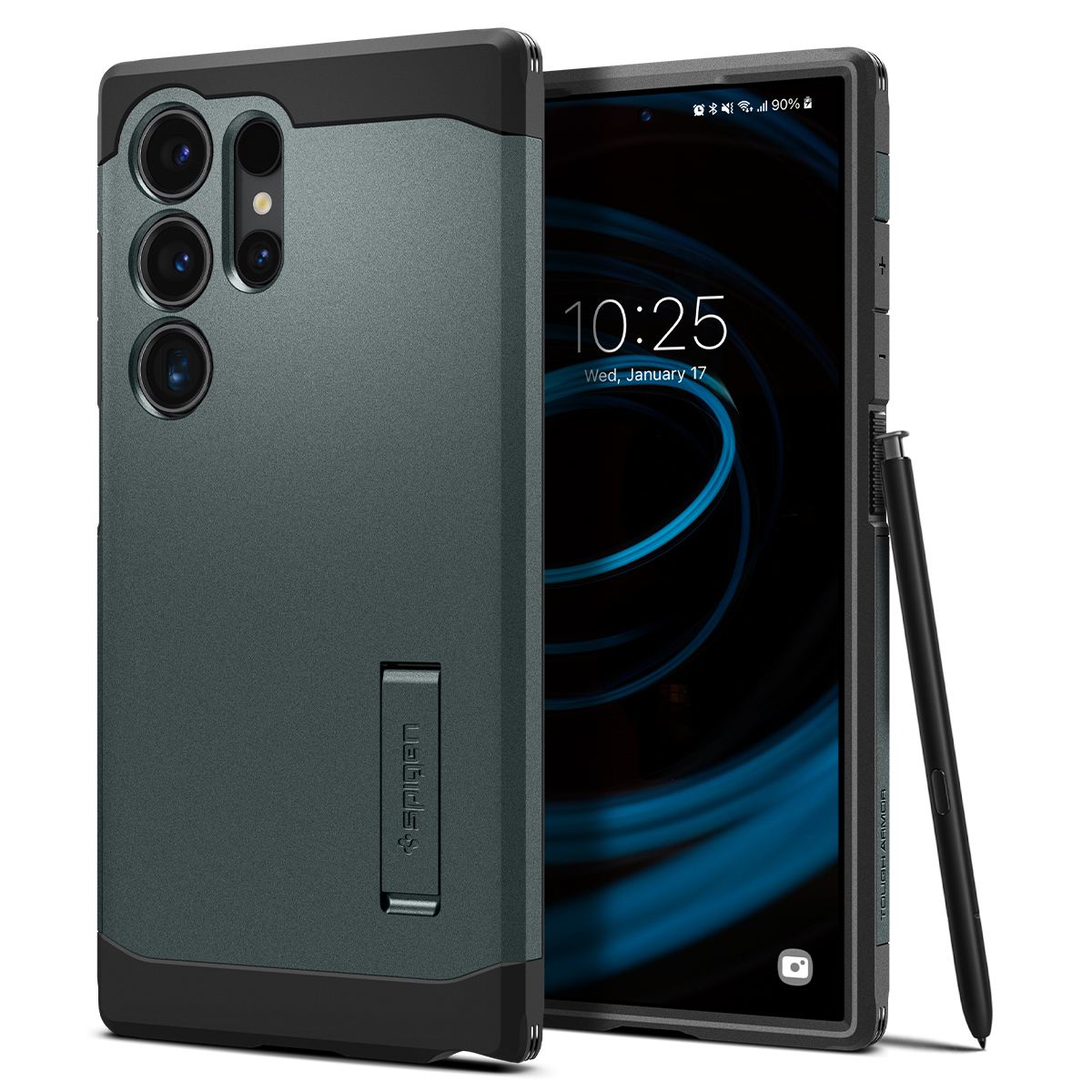 Spigen Tough Armor, abyss green - Samsung Galaxy S24 Ultra (1)